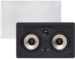 Polk Audio 255c-RT In-Wall Center Channel Speaker (2) 5.25" Drivers - The Vanishing Series | Easily Fits into the Wall | Power Port | Paintable Grille Black, White