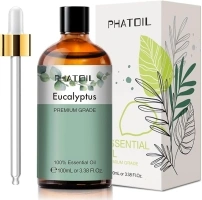 PHATOIL Eucalyptus Essential Oil 100ML, Pure Premium Grade Eucalyptus Essential Oils for Diffuser, Humidifier, Aromatherapy, Candle Making