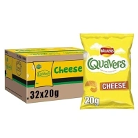 Walkers Crisps Quavers Cheese Snacks, 20 g (Pack of 32)