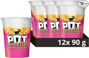 Pot Noodle Piri-Piri Chicken Instant Snack vegetarian quick to make noodles 12x 90 g