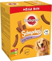 Pedigree Schmackos Mega Pack 110 Strips Snacks, Dog Treat Multipack with Beef, Lamb and Poultry Flavours, 790 g (Pack of 1)