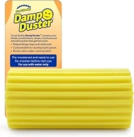 Scrub Daddy Damp Duster, Magical Dust Cleaning Sponge, Dusters for Cleaning, Venetian & Wooden Blinds Cleaner, Vents, Radiator, Skirting Boards, Mirrors, Dust Brush Tools, Home Gadgets, Yellow