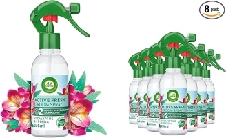 Airwick Air Freshener Room Spray| Odour Neutraliser, Bathroom and Room Air Freshener|Fragrance : Eucalyptus| Contains : 8 Sprays