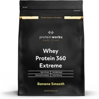 Protein Works - Whey Protein 360, Premium Whey Shake, Whey Protein Powder Blend, High Protein & No Added Sugar, 40 Servings, Banana Milkshake, 1.2kg