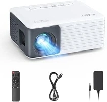 YOTON Y3 Mini Projector, Portable Phone Projector 1080P Full HD Support, Home Theater Movie Projector, Small Video Projector Compatible with HDMI,Smartphone,Tablet,PC,TV Stick,AV,USB