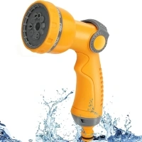 Garden Hose Spray Gun, Hose Pipe Spray Gun with 10 Adjustable Patterns, Hose Spray Gun with Thumb Control, Anti-Slip Water Gun for Gardening, Pets Bathing & Cleaning