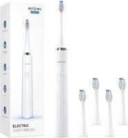 Mitimi Electric Toothbrush, Rechargeable Power Sonic Toothbrush with 40000VPM, 5 Optional Modes, Smart Timer, 5 Replacement Brush Heads, Sonic Toothbrush for Adults, IPX7 Waterproof