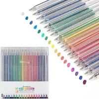 SMOOTHERPRO Metallic Gel Pens | Set of 18 | Glitter Colored Pen | for Coloring Books Cards Journaling Crafting Drawing Writing (SC623-18) | 1.0mm Tip | 18 Colors