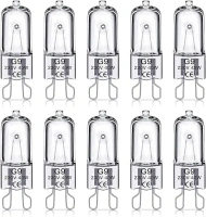 SILKIT G9 Halogen Light Bulbs 40W, No Flickering, Dimmable, 600lm, 2800K, G9 Capsule Bulb, Warm White, 10 Pack