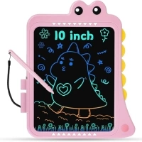 Toddler Toy Gifts for Girls Boys Age 3 4 5 6, ScriMemo 10-Inch Kids Writing tablet Doodle Board, Portable Toddlers Travel Toy, Holiday Toys Birthday Gifts for 3 4 5 6 Year Old Kids (Pink)