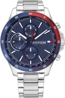 Tommy Hilfiger Analogue Multifunction Quartz Watch for Men with Stainless Steel or Silicone Bracelet