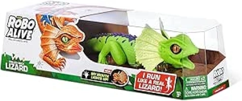 ROBO ALIVE Lurking Lizard Series 3 (Green) Light Up Toy, Battery-Powered Robotic Toy, Realistic Movements, Toy Lizard