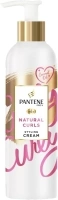 Pantene Curl Cream, Leave In Conditioner with Coconut Oil, 235ml, Heat Protection Spray for Styling