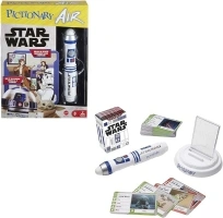 Pictionary Air Star Wars Family Drawing Game for Kids and Adults with R2-D2 Lightpen and Two Levels of Clues, HHM48