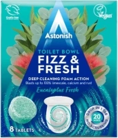 Astonish Fizz and Fresh Toilet Bowl Tablets, Eucalyptus Fresh, 8 Tablets