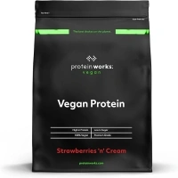 Protein Works - Vegan Protein Powder, Plant Based Protein Shake, Vegan Blend, Gluten Free, 66 Servings, Strawberries 