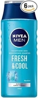 Nivea Men Fresh & Cool shampoo for normal hair, 6 x 250 ml