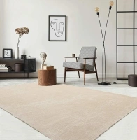 the carpet Relax Rug, Modern, Fluffy, Short Pile, Non-Slip Underside, Washable up to 30°C, Super-Soft, Fur Look, Beige, 80 x 300 cm