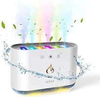 GUPAY Humidifier for Bedroom 900ml, Ultrasonic Dynamic Pickup Humidifiers with 7 Colorful Lights, 6 Nozzles, Auto-Off, Up to 32H, Ultra Quiet Cool Mist Humidifier for Home, Office