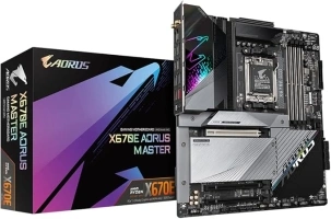 Gigabyte X670E AORUS MASTER Motherboard - Supports AMD Ryzen 8000 Series AM5 CPUs, 16*+2+2 Phases Digital VRM, up to 8000MHz DDR5 (OC), 2xPCIe 5.0 + 2xPCIe 4.0 M.2, Wi-Fi 6E, 2.5GbE LAN, USB 3.2 Gen2