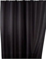 WENKO 20043100 Antimould shower curtain singlecolour Black antibacterial, washable, Plastic Polyester, Black