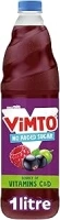 Vimto Real Fruit Squash Original No Added Sugar Mixed Fruit Juice Cordial Drink, Blackcurrant, Grape & Raspberry, 1 Litre Bottle