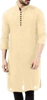 YAOHUOLE Mens Ethnic Kaftan Moroccan Thobe Cotton Linen Kurta for Men Long Sleeve Islamic Robes