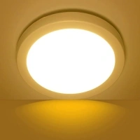 Taoellen Ultra-Thin Warm White LED Ceiling Light, 6W 3000K 95mm 3.74inch 540lm, Small Circular Flush Ceiling Light for Hallway, Stairwell, Porch, Office, Walkway, Cloakroom