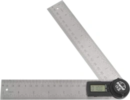 Trend 7 inch Stainless Steel Digital Angle Finder Ruler, Precise Internal & External Measurements, DAR/200, Silver