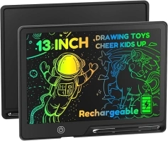 POPERFUN 13 Inch Black LCD Writing Tablet with Lock for Adult Kids Erasable Reusable Electronic Drawing Pad Doodle Board…