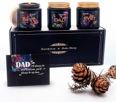 Christmas Birthday Gifts for Dad from Daughter Son, Fathers Day Funny Scented Candle Gifts Set for Dad Step Dad Him Daddy Men,Unique Present for Dad,Best Dad Ever Gift