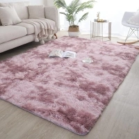 lekeplus Rugs Living Room Large Rugs Bedroom Anti Skid Rug Shaggy Soft Rug for Living Room Bedroom Play Area Kids Room Luxury Decorative(Dark pink 120x160cm)