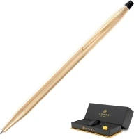 Cross Classic Century Refillable Twist-Action Metal Limited Edition Ballpoint Pen with 23 Carat Gold-Plated Appointments, Medium Ballpoint, includes Premium Gift Box and Black Cartridge, 1 Pack, Gold