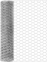 TOYPOPOR 16in x 82ft Chicken Wire, 40cm x 25m Poultry Wire Netting Hexagonal Galvanized Mesh Garden Fence Barrier for Pet Rabbit Chicken Fencing (16In x 82FT), Silver