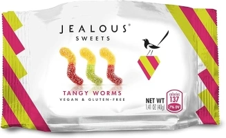 Jealous Sweets Tangy Worms Jelly, 40 g