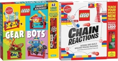 Klutz LEGO Gear Bots Create 8 Machines Lego Chain Reactions: Design and Build Amazing Moving Machines