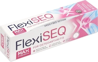 FlexiSEQ 100g Max Strength Topical Gel, Drug-Free, Joint Pain Relief Gel for Knees, Hips, Feet, Hands etc