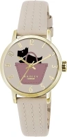 RADLEY Border Watch with Cream Leather Strap Gold Casing Analogue Display Leather Watch for Women