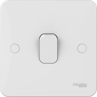 Schneider Electric Lisse White Moulded - Single 2 Way Plate Switch, 10AX, GGBL1012, White, Pack of 10