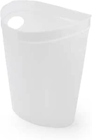 Addis 514806 Plastic Waste Paper Bathroom Bedroom Office Bin, 12 litre, White