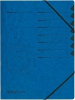 Herlitz Colorspan Part File Manilla Elasticated with Index Tabs 7-Part A4 Blue Ref 10843050