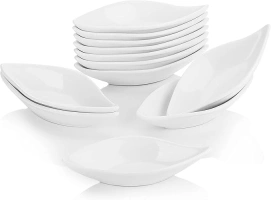 MALACASA Ramekins Set of 12, 35ML Porcelain Dipping Bowls Small Creme Brulee Ramekins Soufflé Dishes Baking Dish Sauce Dishes, Oven Safe, Ivory White