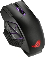 ASUS ROG Spatha X Wireless Gaming Mouse, 24 GHz/Wired USB, 19,000 DPI Optical Sensor, 12 Programmable Buttons, RGB, Swappable Switch Design, Micro Switches, Magnetic Charging Stand, Black