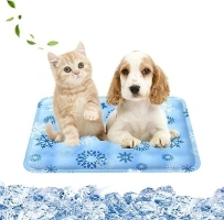 Cooling Mat for Dogs,Upgrade Dog Cooling Mats Non-Toxic Gel Self Cooling Pad Pet Cool Mat Dog Cool Pad Durable Cooling Pad Bed for Pet Dogs Cats in Hot Summer,30 x 40 CM (Blue)