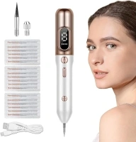 Skin Tag Remover Pen, SABAN Mole Remover Pen with 9 Strength Levels &LED Spotlight, Portable Skin Tag Remover for Small Tattoo