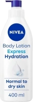 NIVEA Express Hydration Body Lotion (400ml), Fast Absorbing 72H Hydration NIVEA Moisturiser for Dry Skin Made with Deep Moisture Serum and Sea Minerals, Smooth Skin NIVEA Body Lotion