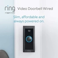 Certified Refurbished Ring Video Doorbell Wired by Amazon|Doorbell Security Camera-1080p HD Video,Advanced Motion Detection,wired(existing doorbell wiring required)|30-day free trial of Ring Protect