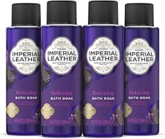 Imperial Leather Relaxing Bath Soak, Lavender & Wild Iris, Rich & Creamy Bubble Bath, Gentle Skin Care, Bulk Buy, Pack of 4 x 500ml