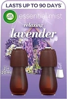 Air Wick Essential Mist Twin Refills, Relaxing Lavender, Pack 1 x 20ml, Natural Essential Oils, Last up to 90 days, Air freshener