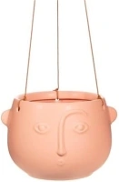 Sass & Belle Face Hanging Planter Matte Pink